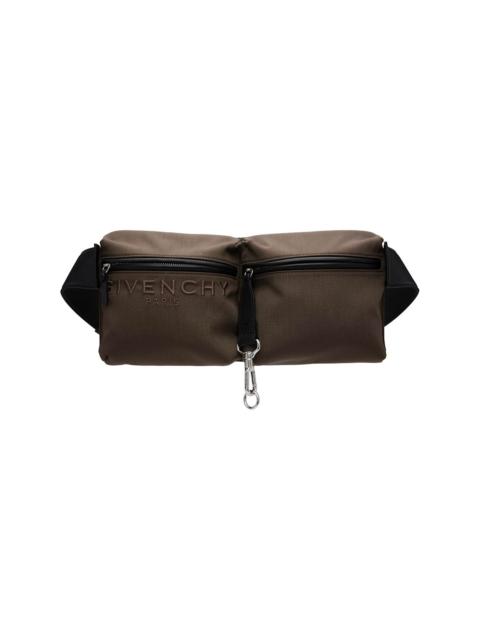 Givenchy Brown & Black Cargo Canvas Belt Bag