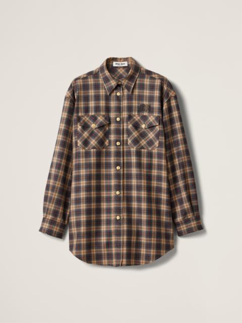 Miu Miu Wool tartan shirt