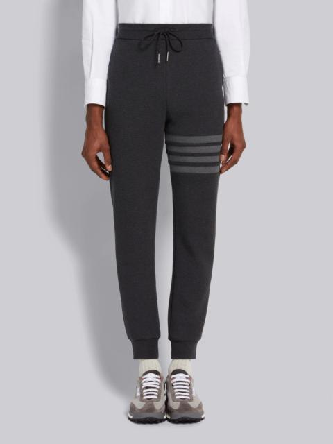 Thom Browne Charcoal Compact Waffle 4-Bar Sweatpants