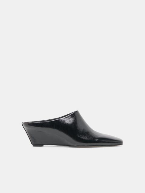 dolce vita HILAH MULES MIDNIGHT CRINKLE PATENT