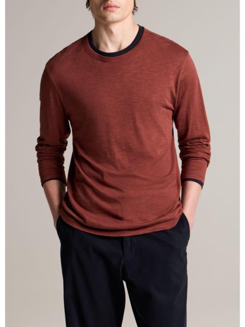 Vince Slub Pima Cotton Double-Layer T-Shirt