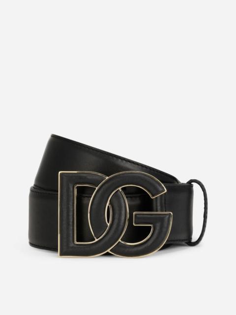 Dolce & Gabbana Calfskin belt with DG logo