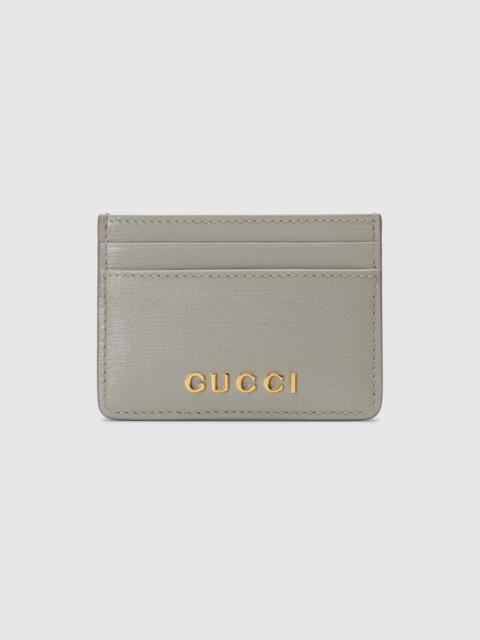 Card case with Gucci script