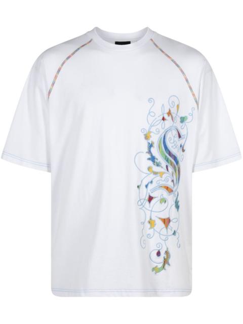 x Coogi embroidered-motif cotton T-shirt