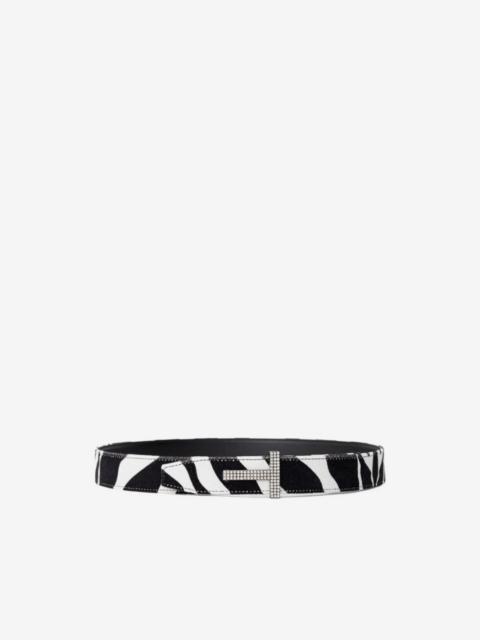 TOM FORD zebra-print leather belt