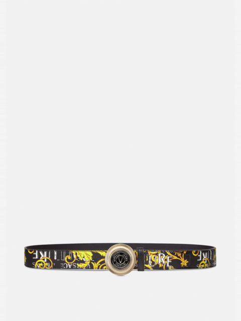 VERSACE JEANS COUTURE V-Emblem Logo Couture Round Belt