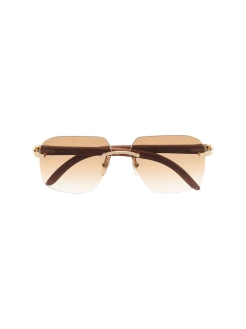Cartier tinted square-frame sunglasses
