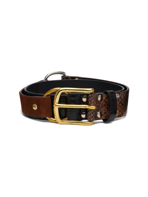 CHARLES JEFFREY LOVERBOY Brown Collage Belt