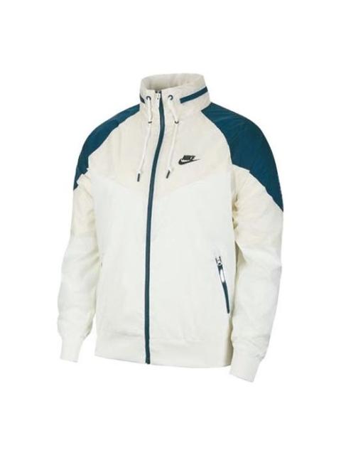 Nike Nike Sportswear Wind Runner Colorblock hooded Long Sleeves Jacket Green White CN8771-133