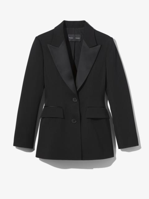 Proenza Schouler Wool Twill Satin Trim Blazer