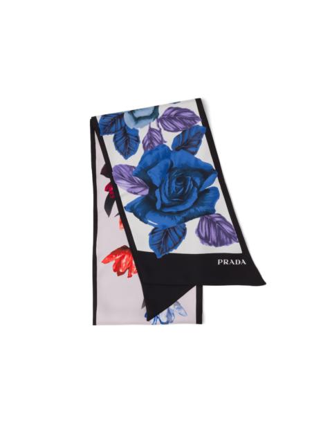 Prada Double Match silk scarf