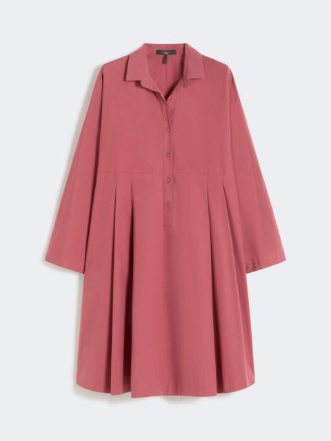 WEEKEND Max Mara SEGGIO Flared cotton-poplin dress - CHERRY