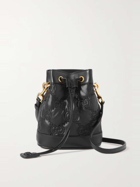 GUCCI GG Matelassé leather bucket bag