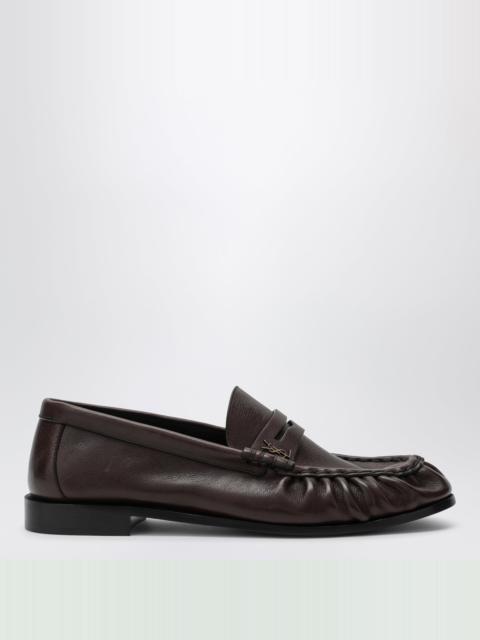 SAINT LAURENT Brown Le Loafer Leather Loafers