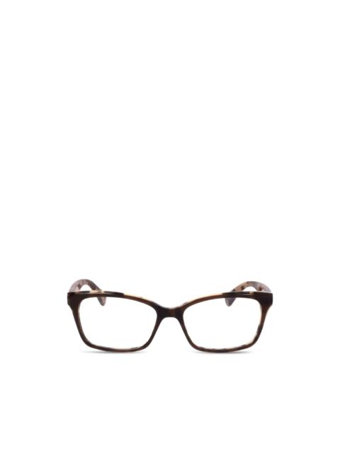 kate spade tortoiseshell-effect rectangle-frame glasses