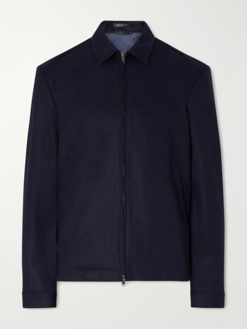 Sunspel Boiled Wool Bomber Jacket
