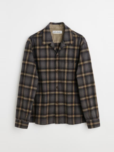 Our Legacy Heusen Shirt Oyster Check Hairy Flannel