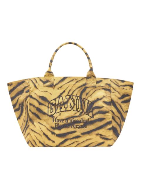 GANNI Zebra Print XXL Tote