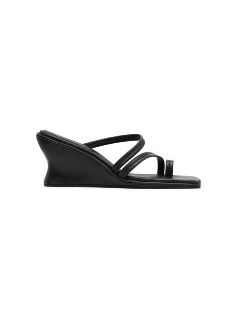 Soft Strap Leather Contour Wedges black