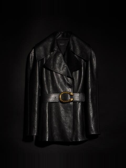 GUCCI Soft grainy leather trench