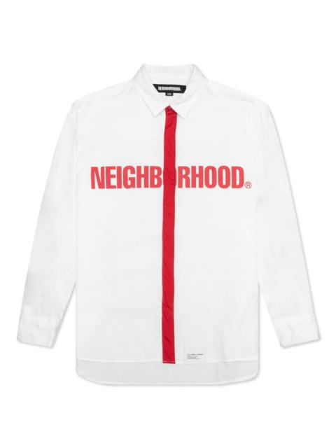 NEIGHBORHOOD TIE SHIRT LS - WHITE/RED