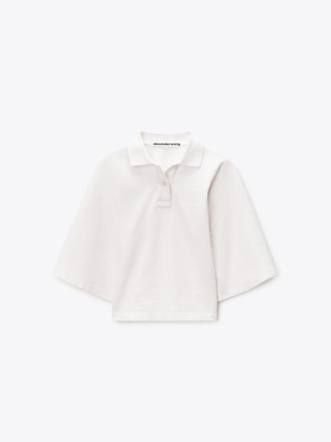 Alexander Wang draped sleeve fitted polo