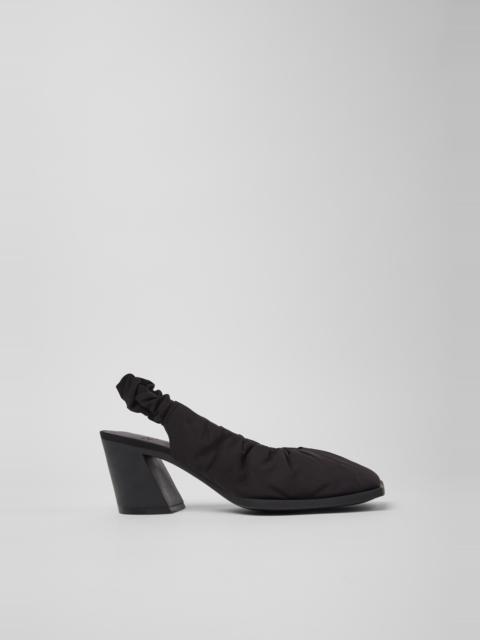 CAMPER Karole Black Textile Semi-Open Shoes for Women.