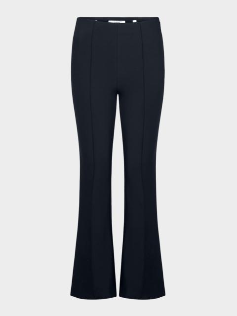 Vince Cropped Flare-Leg Pintuck Pants