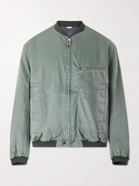 A.PRESSE Silk and Cotton-Blend Bomber Jacket