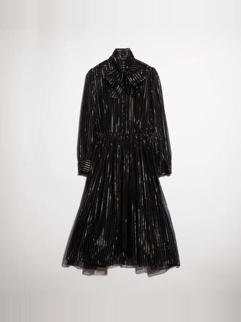 GUCCI Pinstripe silk organza chemisier dress