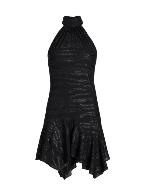 RAMY BROOK Women's Nari Halterneck Minidress - Black Lurex