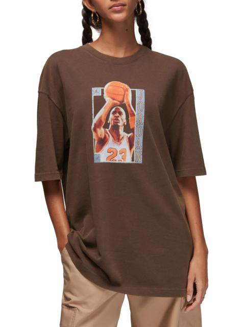 Jordan Oversize Graphic T-Shirt in Baroque Brown/Legend Coffee