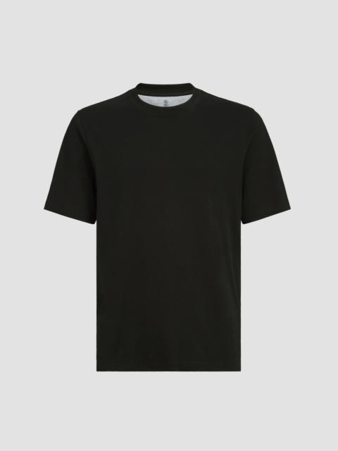 Brunello Cucinelli Men's Cotton Jersey Crewneck T-Shirt - Black