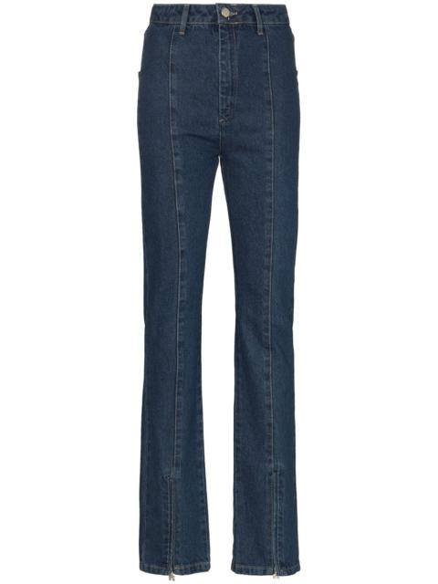 ROTATE Jada zip-ankle flared jeans