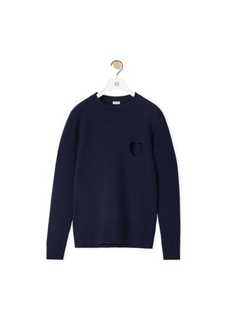 Loewe Heart hole sweater in wool