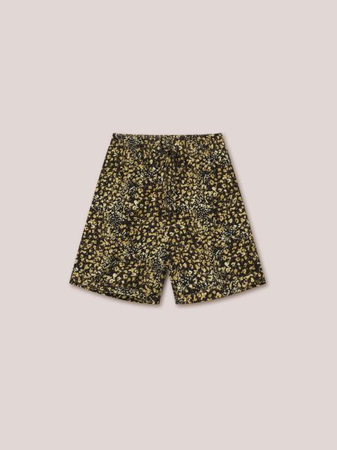 Nanushka LINDE - Crepe viscose drawstring shorts - Tiny Leopard