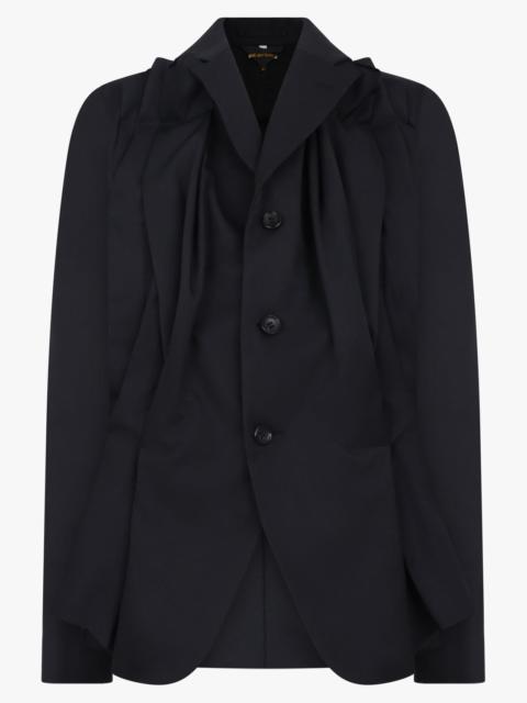 Comme Des Garçons DRAPE PLEAT DETAIL JACKET | BLACK