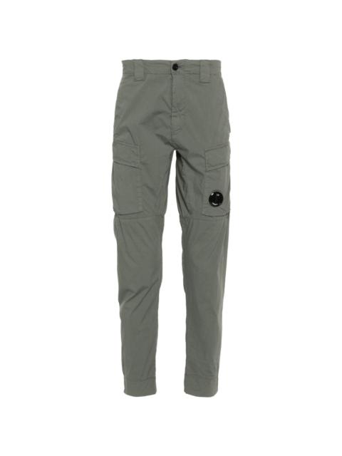 Lens-detail tapered trousers