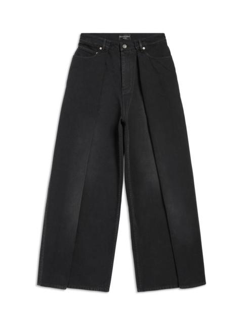 BALENCIAGA Double Side Pants in Black Faded