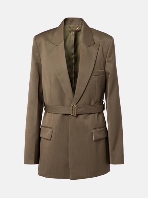 Victoria Beckham Belted wool-blend blazer