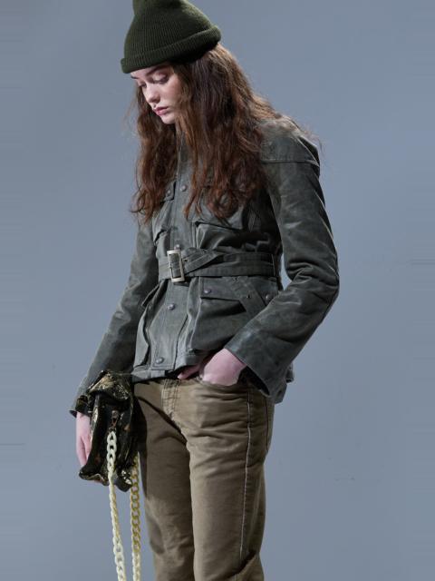 R13 ELONGATED BELTED JACKET