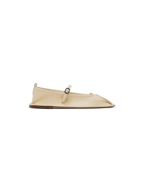 HEREU Off-White Dansa Ballerina Flats