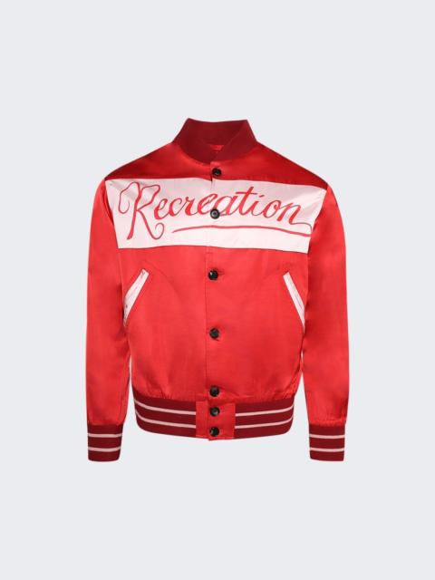 BODE Postcard Rally Jacket Ruby Pink