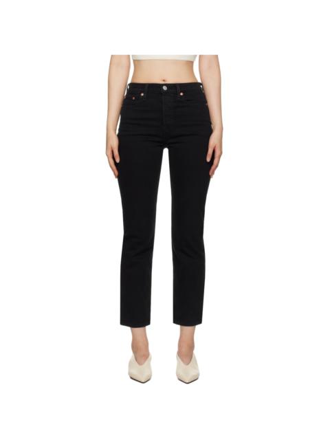 Levi's Black Wedgie Straight Fit Jeans