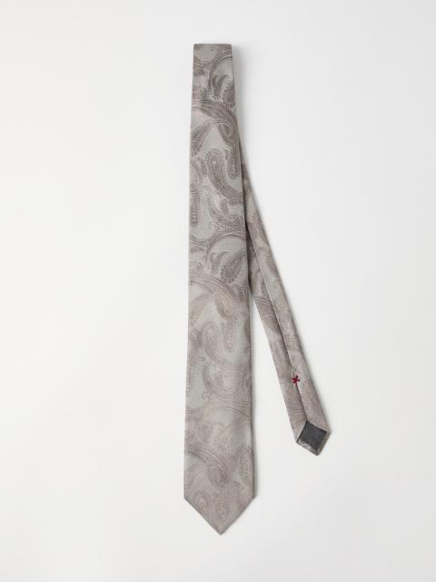 Brunello Cucinelli Paisley silk tie