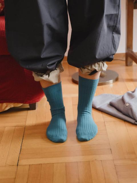 BASERANGE Rib Overankle Socks - Organic Cotton Rib