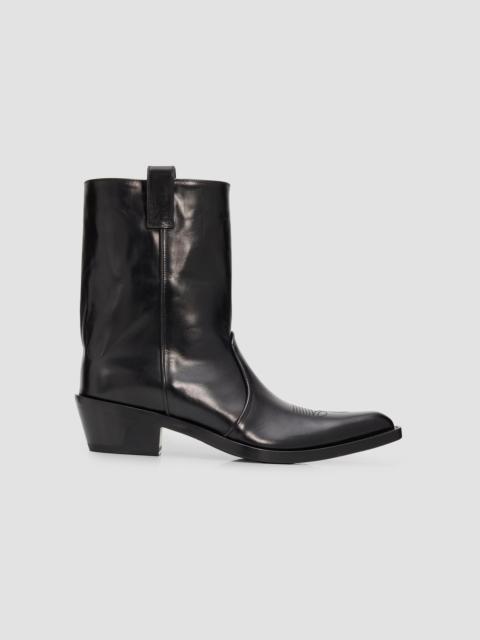 KHAITE Women's Clive 35MM Leather Ankle Boots - Black