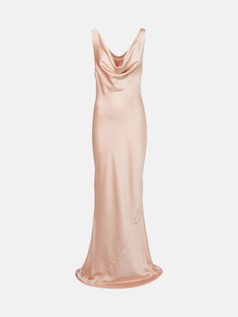 NORMA KAMALI Draped satin gown