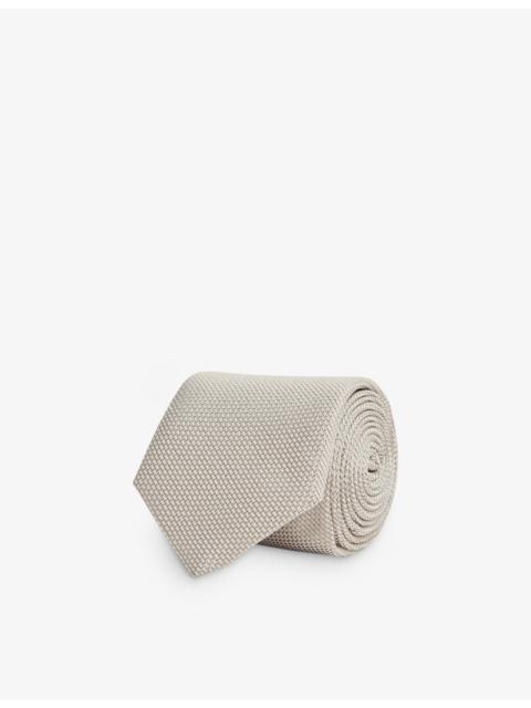 REISS Ceremony textured silk tie