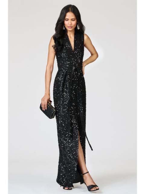 SACHIN & BABI SYLVAIN GOWN - BLACK
